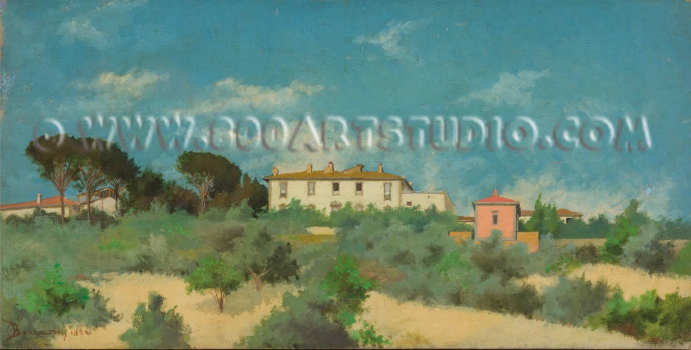 Veduta di villa fiorentina